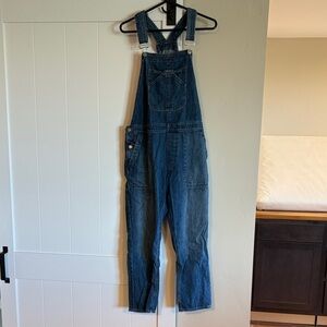 GAP Blue Denim Straight Leg Overalls